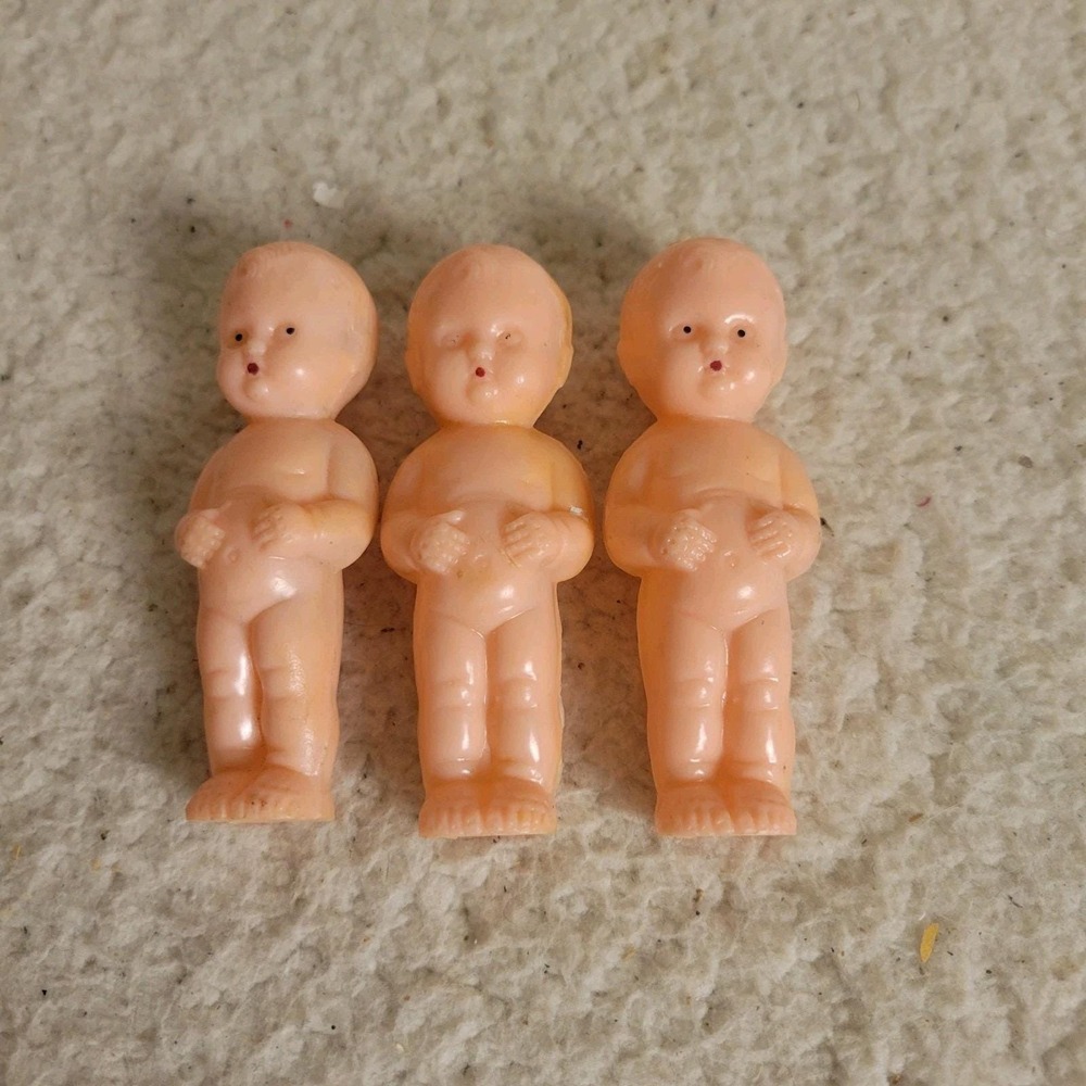 Lot of 3 1950's Hard Plastic Miniature Toy‎ Dolls:  Best USA Baby Doll